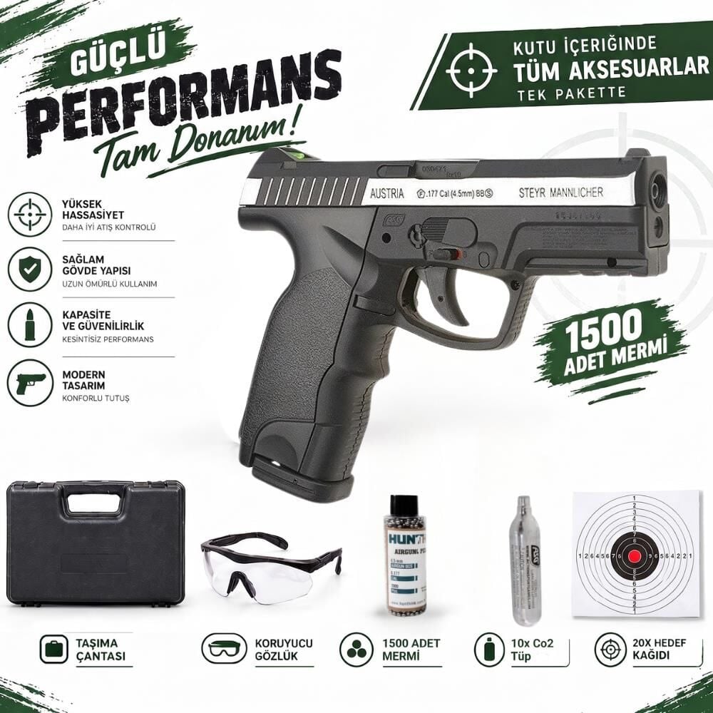 Asg Steyr M9A1 Çift Renk 4.5 Mm Co2 Havalı Tabanca