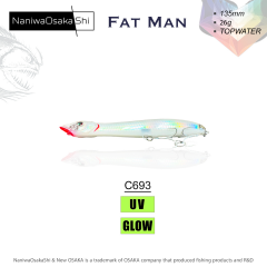 NaniwaOsakaShi Fat Man Top Water 13.5 Cm 26 Gr Maket Balık