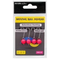 Hanfish Moving Ball Pink Uv Mafsallı Jig Head