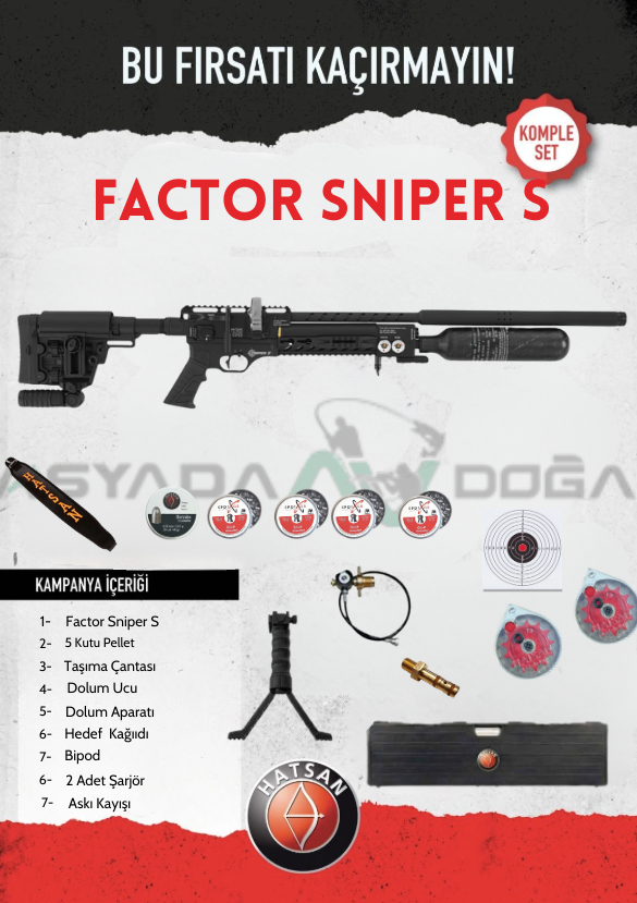 HATSAN Factor Sniper S PCP Havalı Tüfek