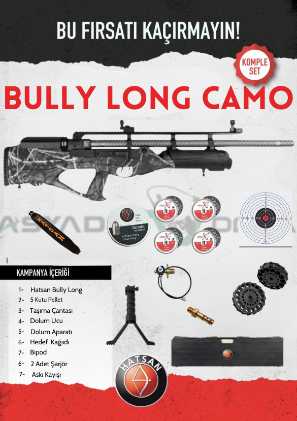 HATSAN Hercules Bully Long MC QE Moonshine PCP Havalı Tüfek