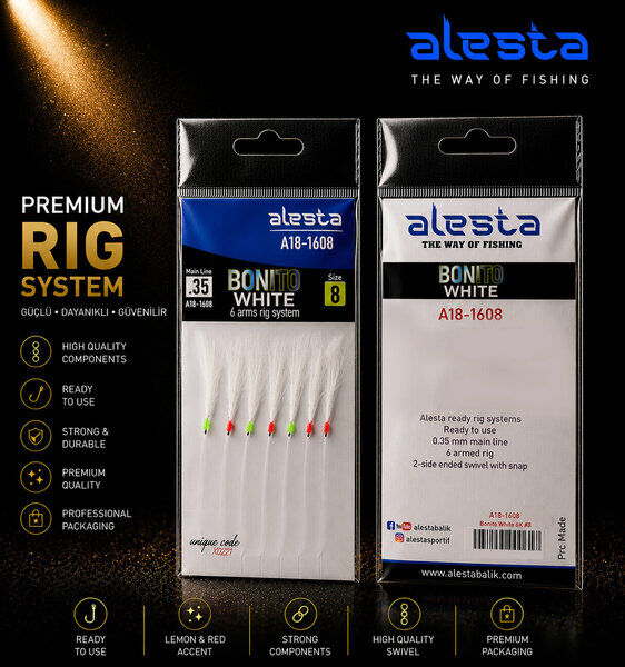 Alesta Bonito White Rig 6'lı Çapari