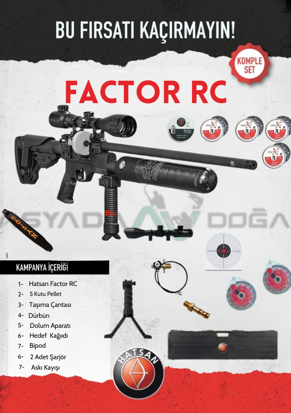 HATSAN Factor RC PCP Havalı Tüfek (Dürbünlü)