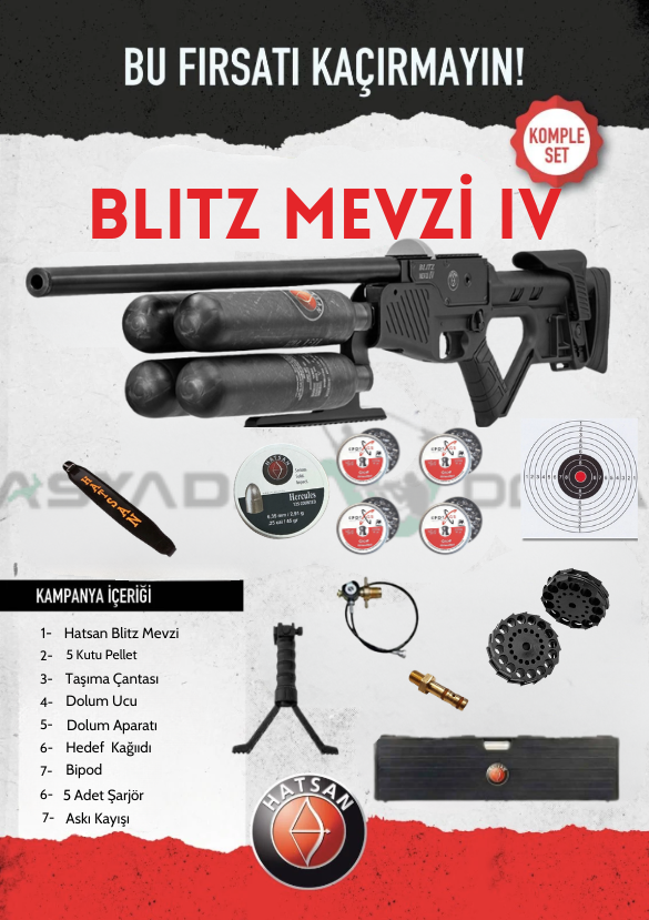 HATSAN Blitz MEVZİ IV Full Otomatik PCP Havalı Tüfek