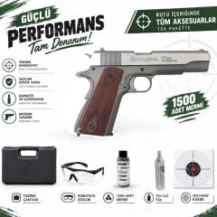 Remington 1911 Gümüş 4.5 Mm Blowbackli Havalı Tabanca