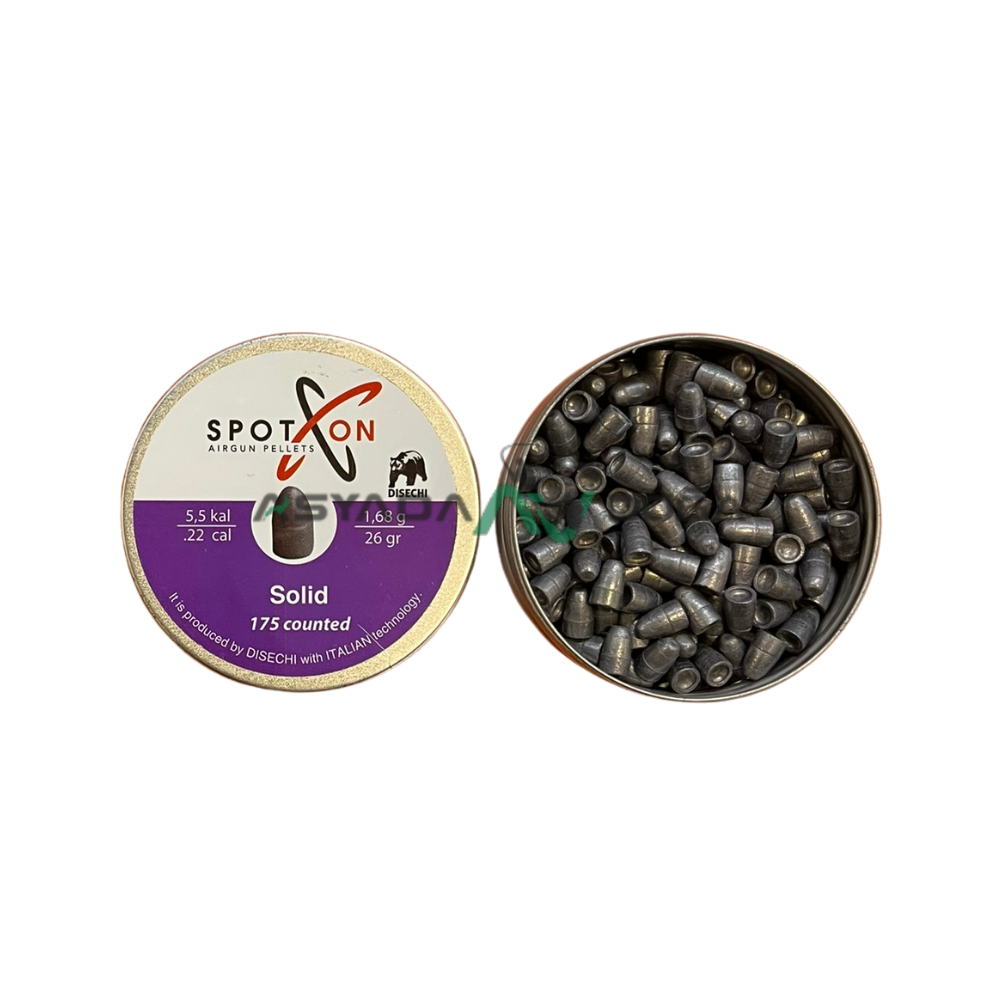 SPOTON Solid 5.5 mm Havalı Tüfek Saçması 26 Grain 175'li