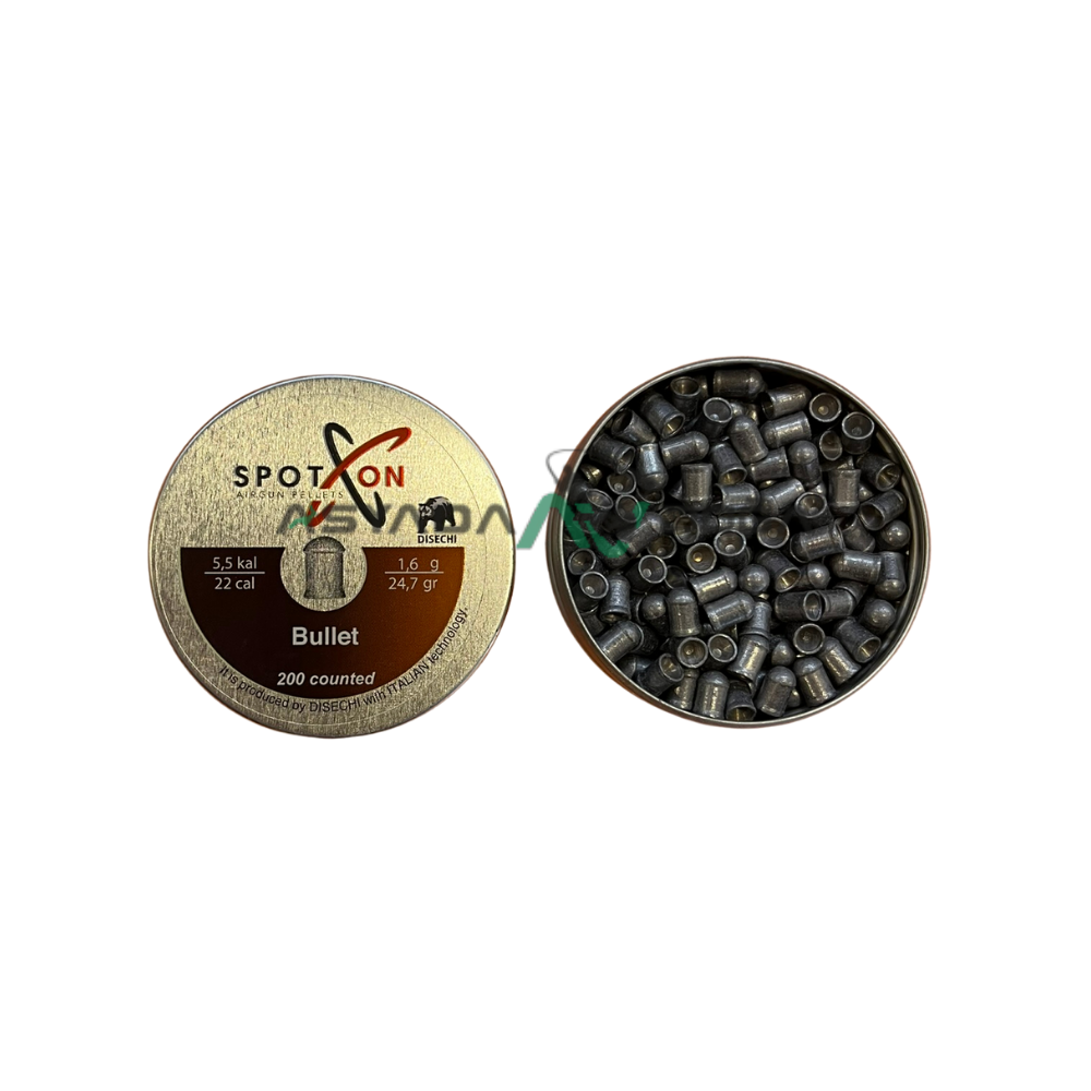 SPOTON Bullet 5.5 mm Havalı Tüfek Saçması 24.7 Grain 200'lü