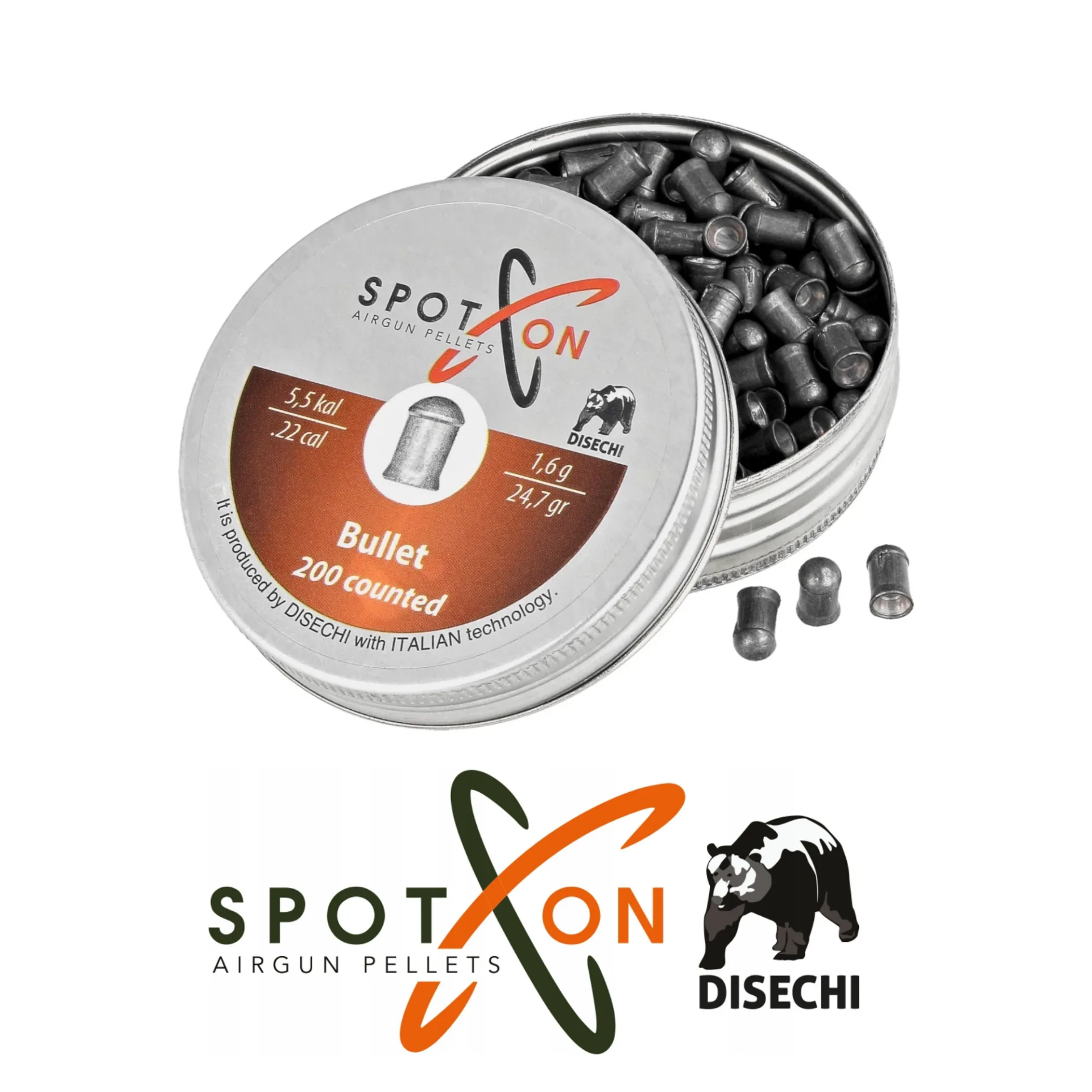 SPOTON Bullet 5.5 mm Havalı Tüfek Saçması 24.7 Grain 200'lü