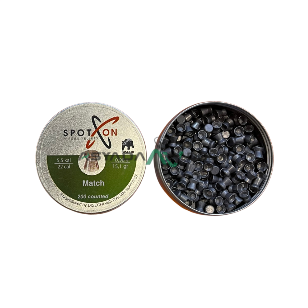 SPOTON Match 5.5 mm Havalı Tüfek Saçması 15.1 Grain 200'lü