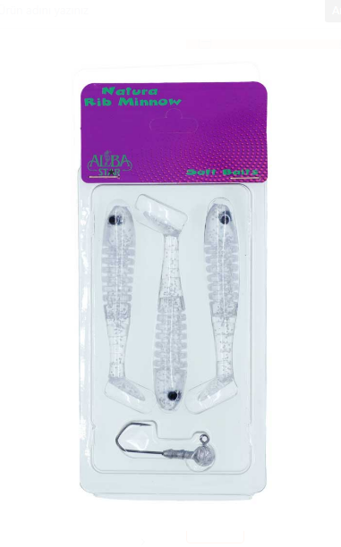 Albastar Natura Rib Minnow Silikon Yem 9 CM - 8