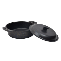 NURGAZ Granit Döküm 28 cm Kamp Tenceresi