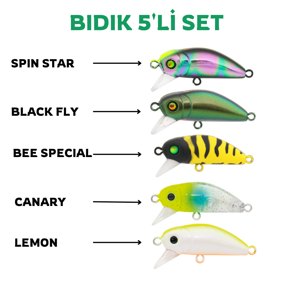 Hanfish Bıdık 5'li Set