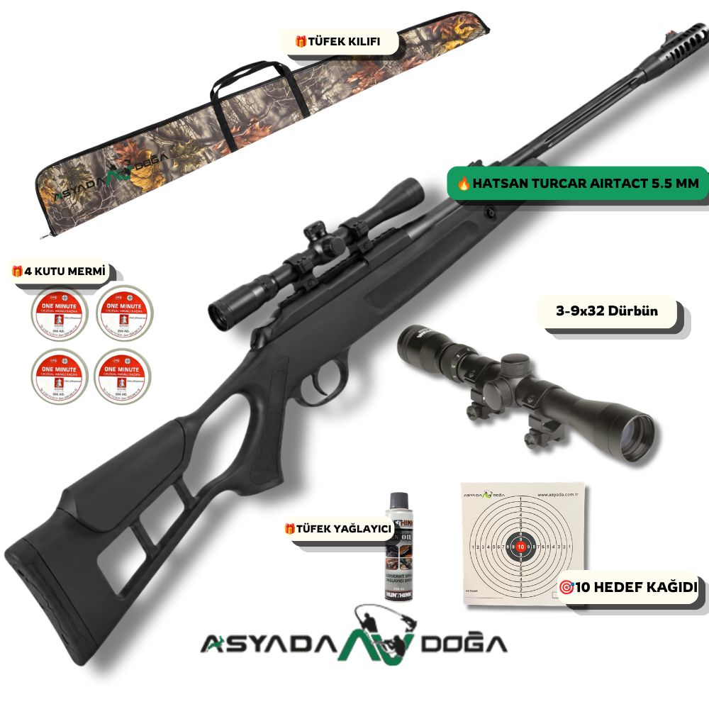 Hatsan Turcar Airtact PD Havalı Tüfek 5.5mm Full Set