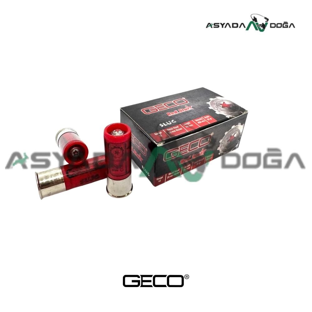 GECO 12 CAL 32 GR RED STAR SLUG TEK KURSUN AV FİŞEĞİ