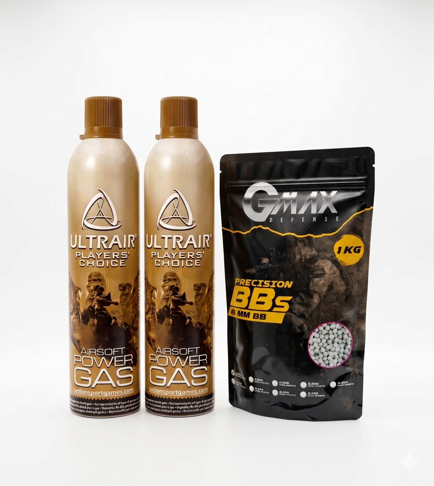 Airsoft Gaz ve BB Seti ASG Ultrair Power Gas + Gmax 0.20 mm 6mm 1 Kg
