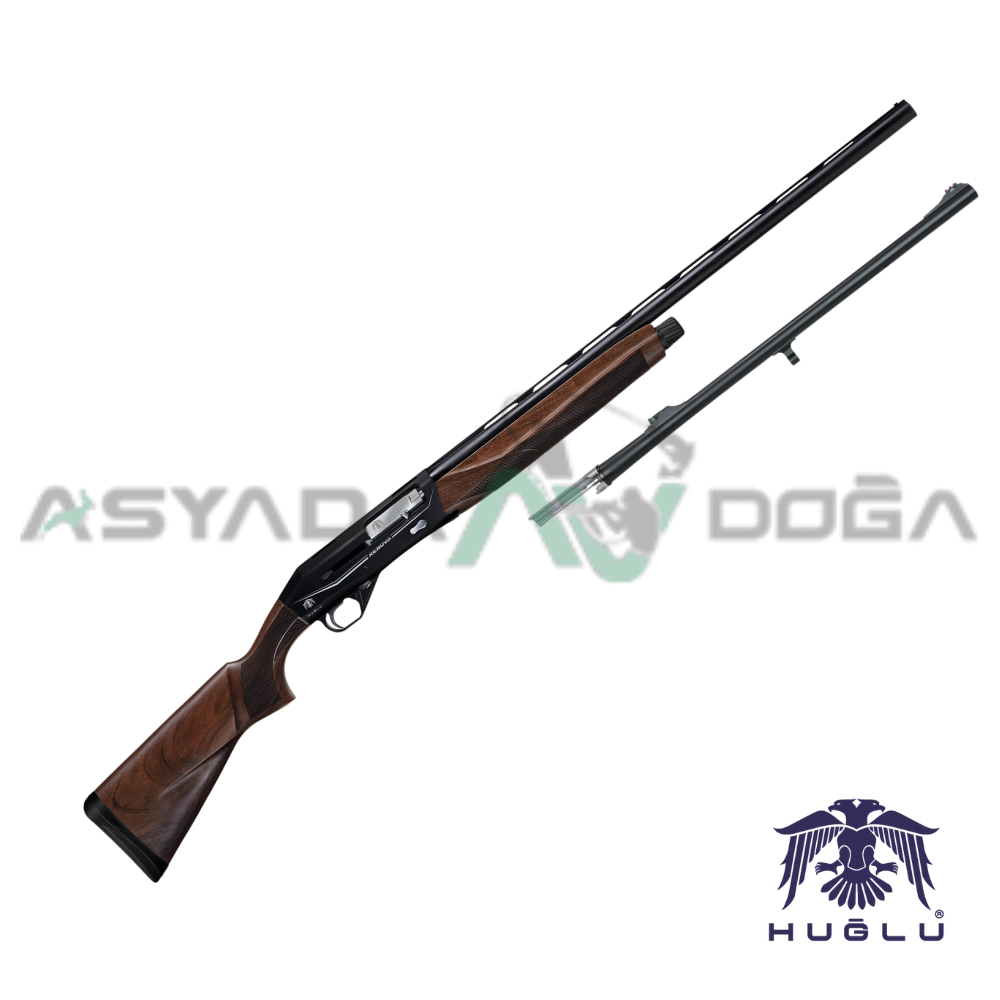 HUĞLU Renova Combo Ahşap Yarı Otomatik Av Tüfeği (Çift Namlu)
