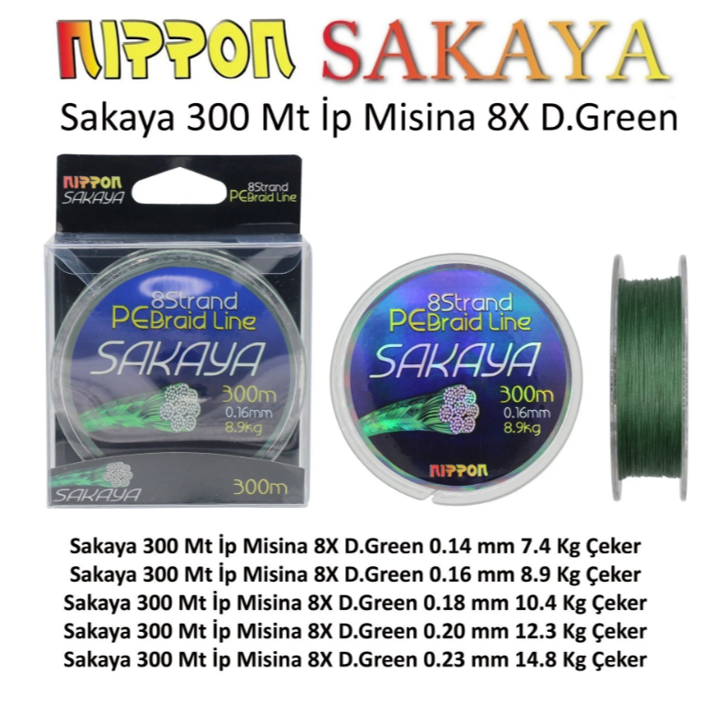Nippon Sakaya 8X MC 300 Mt İp Misina