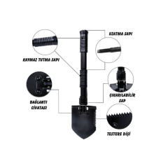 NURGAZ Mini Katlanır Kürek