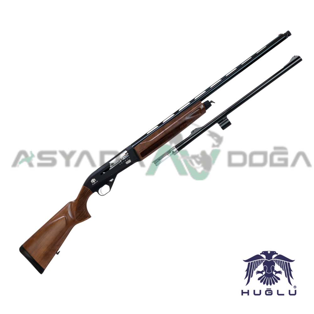 HUĞLU Veyron Combo Ahşap Yarı Otomatik Av Tüfeği (Çift Namlu)