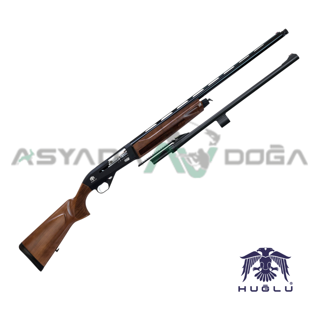HUĞLU Veyron Cantilever Combo Ahşap Yarı Otomatik Av Tüfeği (Çift Namlu)