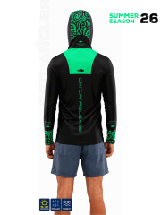 Fujin Valhalla Algea S26 Buff Hoodie Black Green T-Shirt
