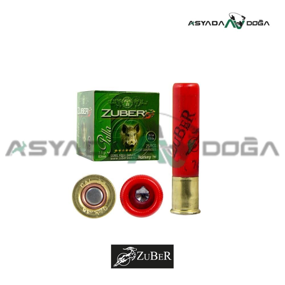 ZUBER 36 CAL 7.5 GR PALLA SLUG TEK KURSUN AV FİŞEĞİ
