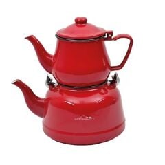 NURGAZ CAMPOUT Kırmızı Emaye Çaydanlk