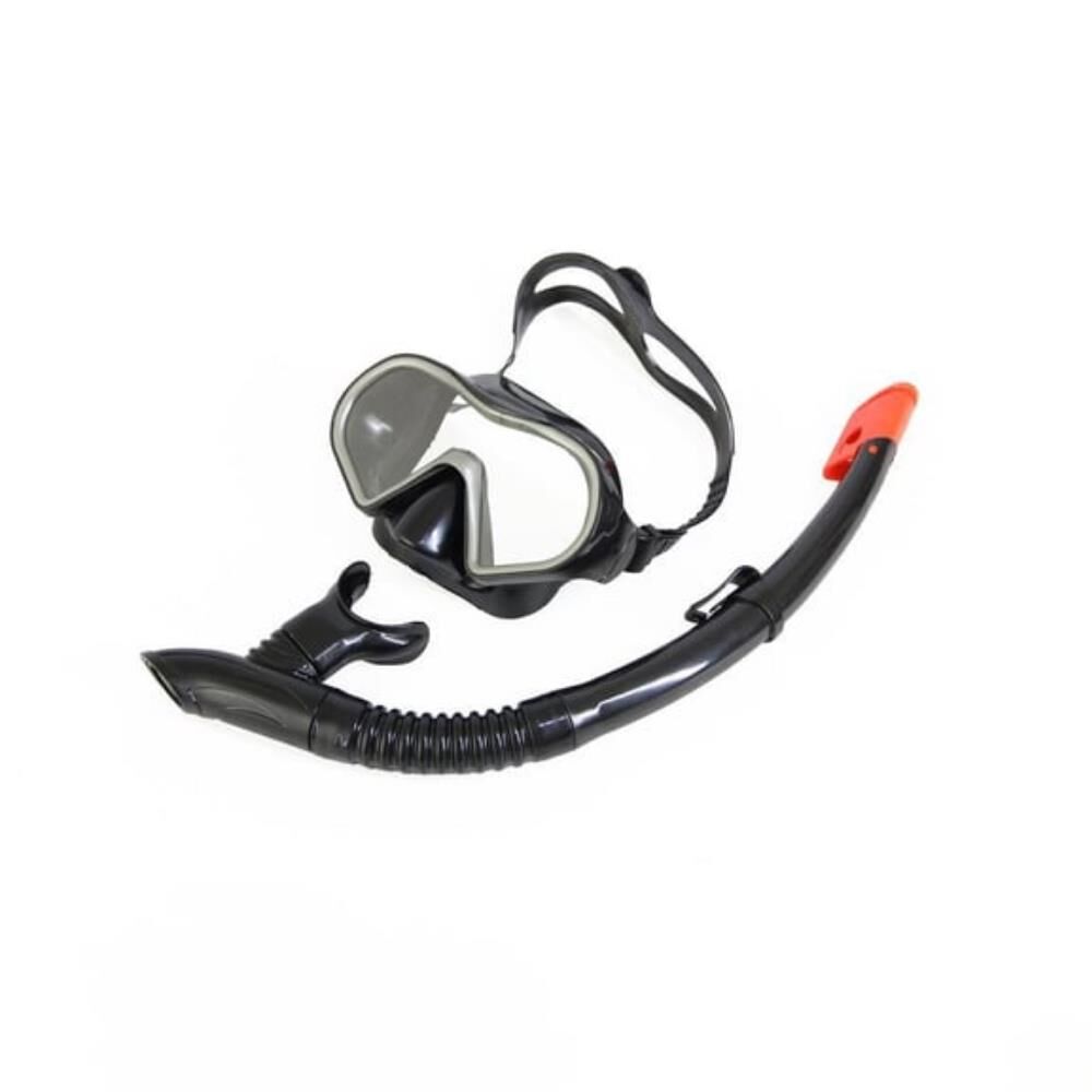 Apnea Monaco Metalik Gri Şnorkel Maske Set