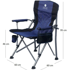 WINDCAMP Katlanır Kamp Sandalyesi Lüx Mavi