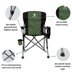 WINDCAMP Katlanır Kamp Sandalyesi Lüx Yeşil