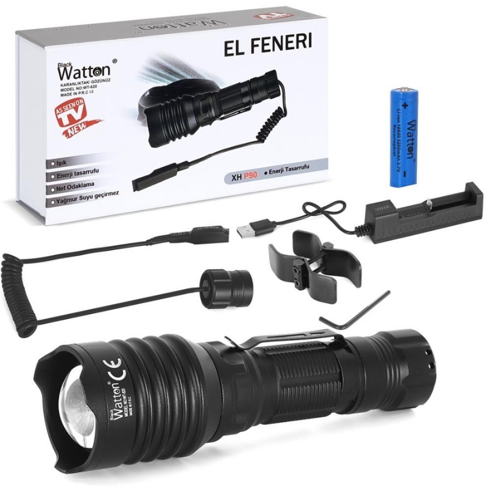 WATTON WT-620 Tek Pilli Tüfek Feneri