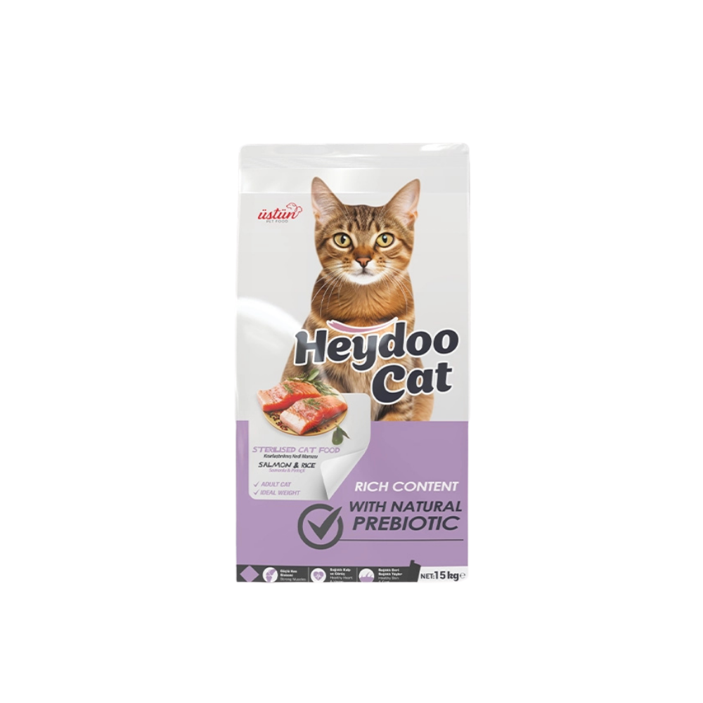 HEYDOO Somonlu Kısırlaştırılmış Kedi Maması 15 KG