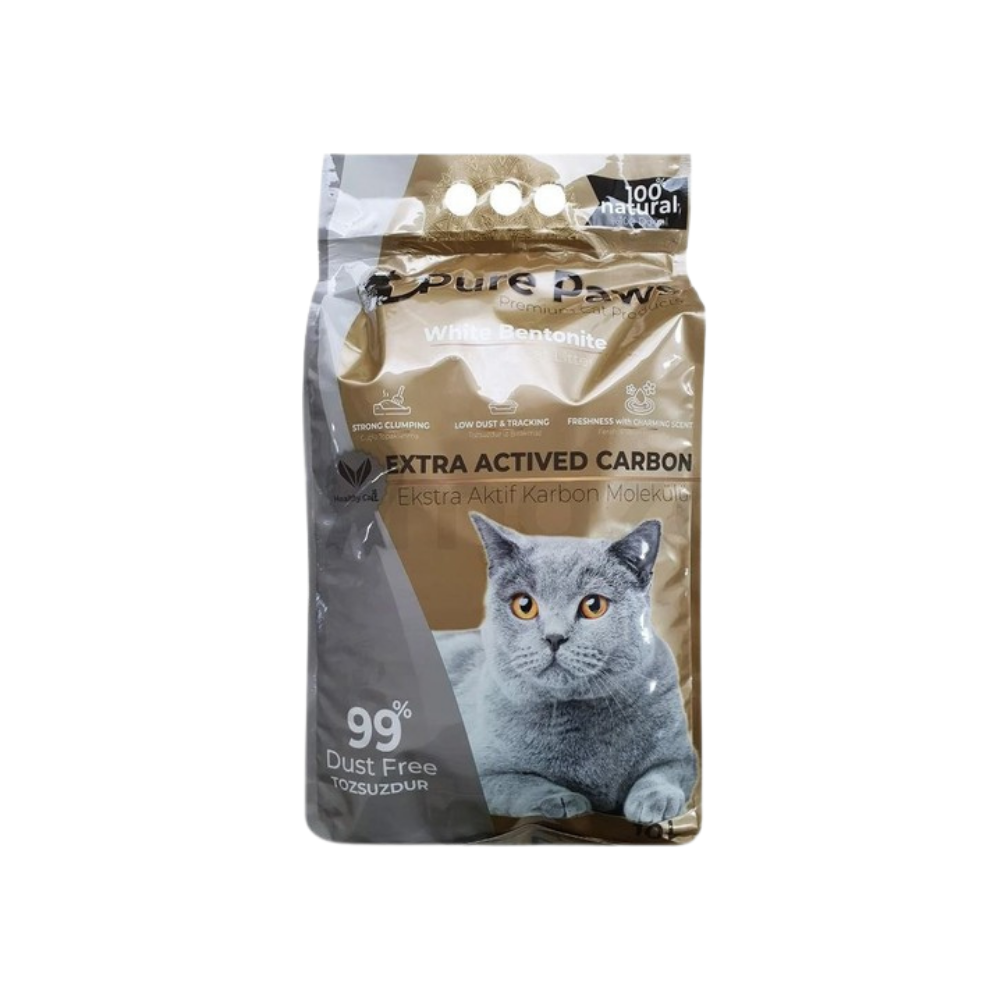 PURE PAWS İnce Taneli Aktif Karbonlu Kokusuz Kedi Kumu 10 L