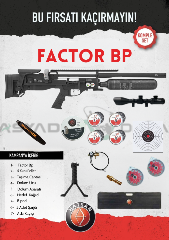 HATSAN Factor BP PCP Havalı Tüfek (Dürbünlü)