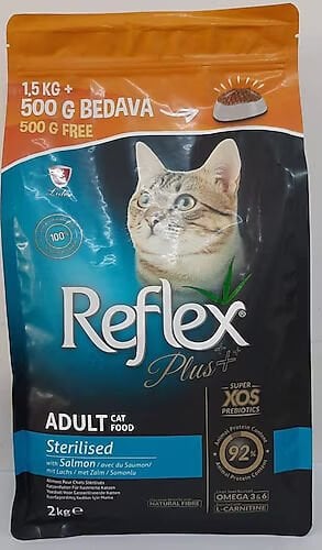 REFLEX PLUS Somonlu Kısırlaştırılmış Yetişkin Kedi Maması 2 KG