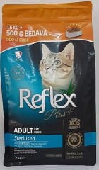 REFLEX PLUS Somonlu Kısırlaştırılmış Yetişkin Kedi Maması 2 KG