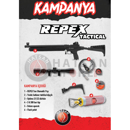 HATSAN Repex Tactical Yarı Otomatik PCP Havalı Tüfek