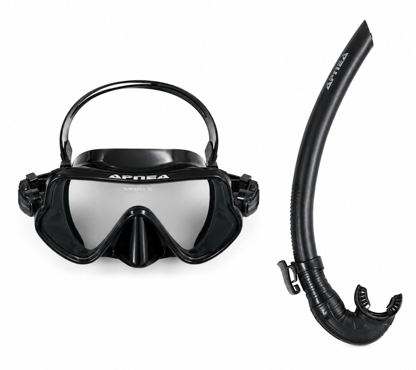 Apnea Olympos Black Şnorkel Maske Set