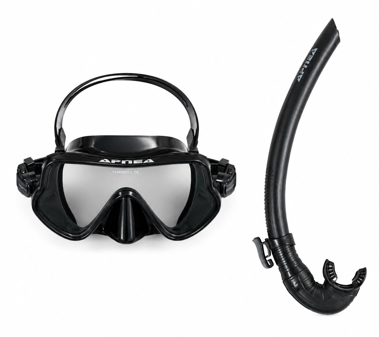 APNEA Olympos Black Şnorkel Maske Set