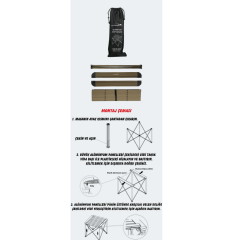 NURGAZ Campout Alüminyum Kamp Masası Küçük