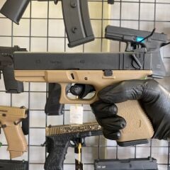 We Glock 23 Gen3 Tan Blowback Airsoft Tabanca