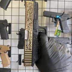 We Glock 17 Ivory Gravürlü Blowback Airsoft Tabanca