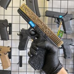 We Glock 17 Ivory Gravürlü Blowback Airsoft Tabanca