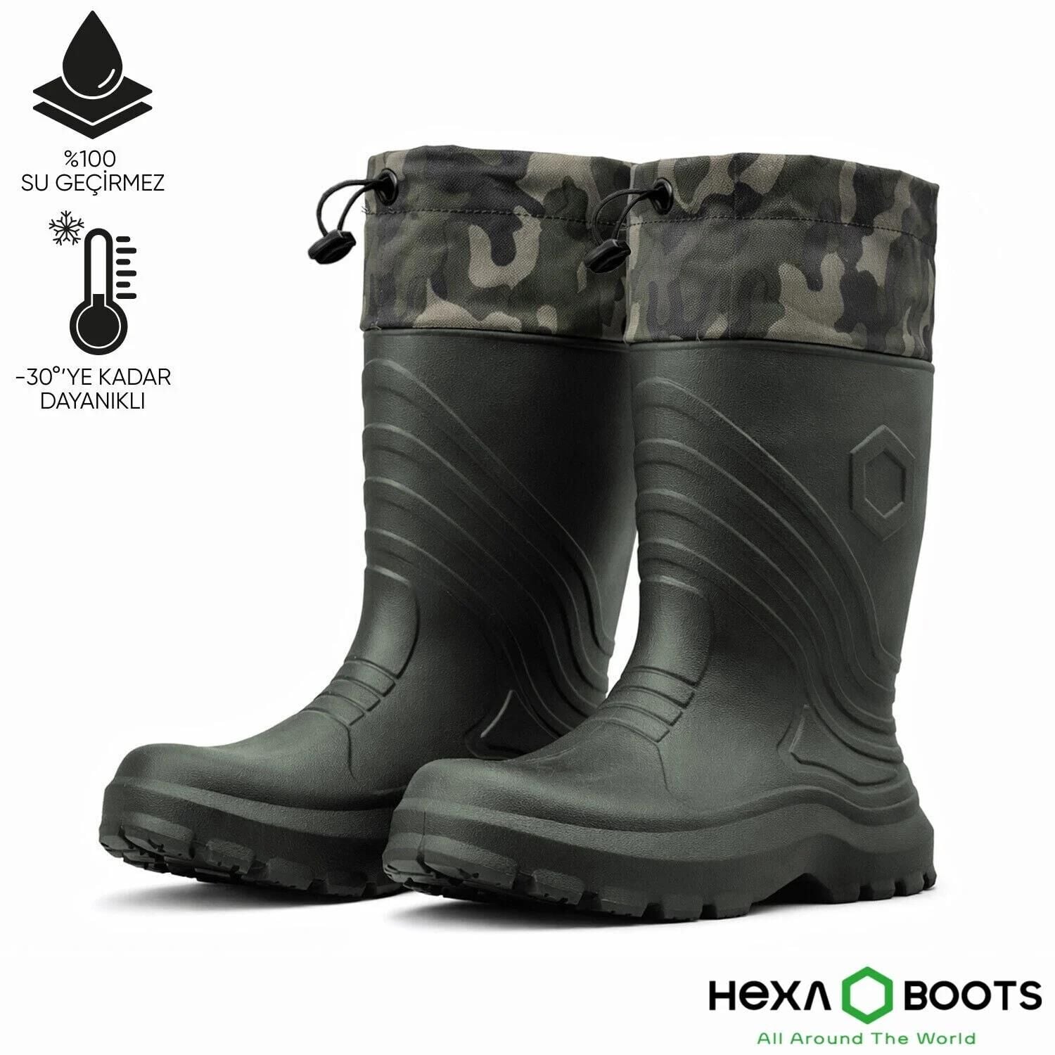 Hexa Boots Ultra Hafif EVA Uzun Konçlu Avcı Çizmesi