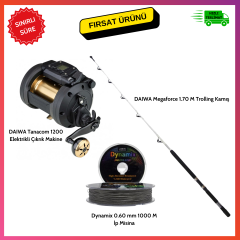 DAIWA Trolling Elektrikli Çıkrık Makineli Olta Takımı 3'lü Set