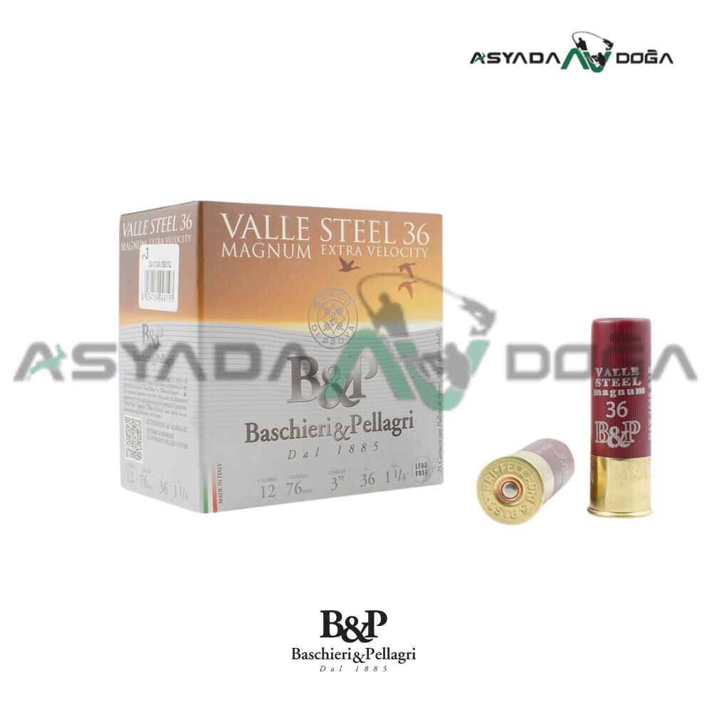 B&P 12 CAL 36 GR VALLE STEEL MAGNUM AV FİŞEĞİ