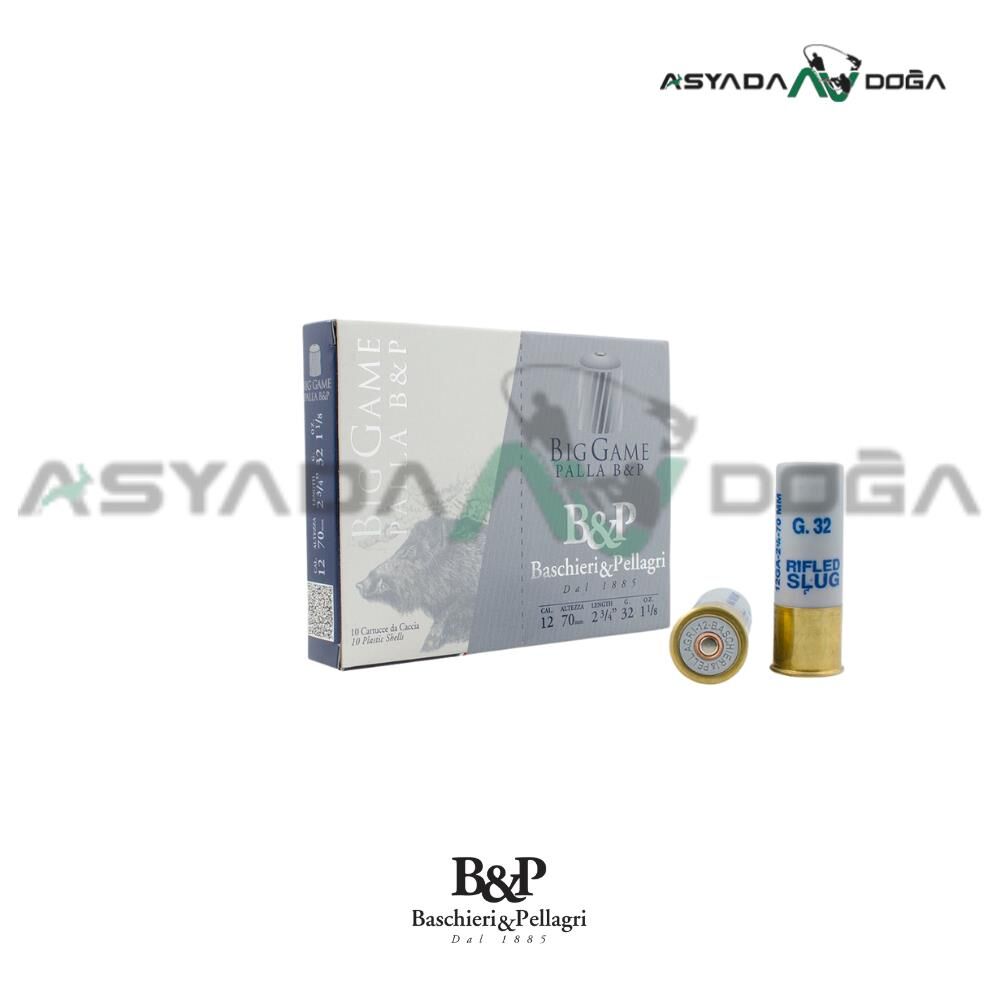 B&P 12 CAL 32 GR BIG GAME PALLA TEK KURŞUN AV FİŞEĞİ
