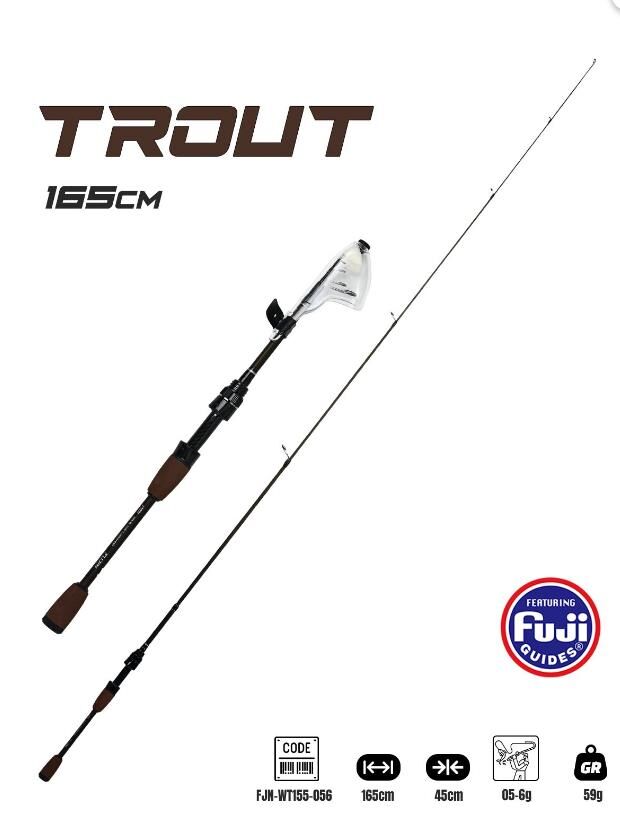 Fujin Trout Teleskopik 1.65 Mt 0.5-6 Gr Olta Kamışı