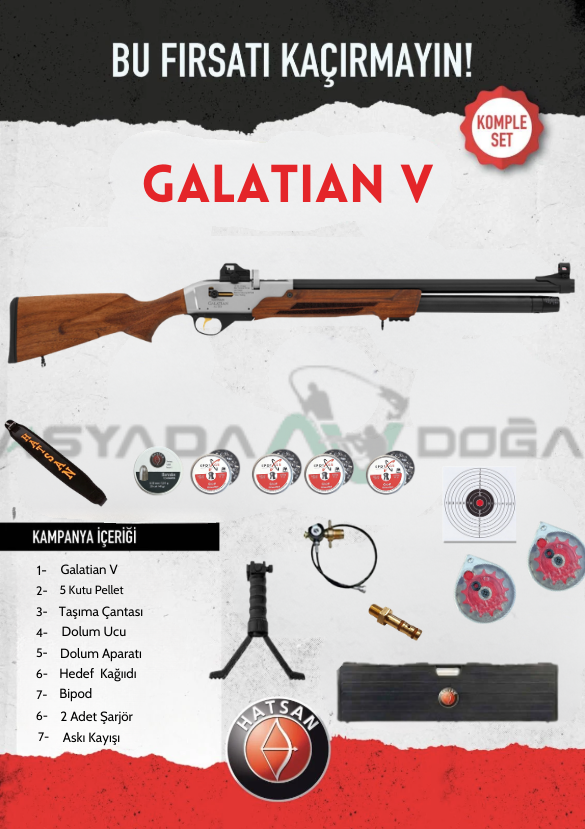 HATSAN Galatian V Auto Ahşap Yarı Otomatik PCP Havalı Tüfek