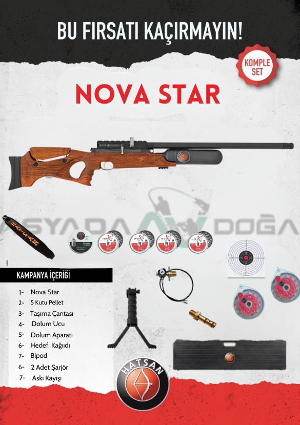 HATSAN Nova Star Ahşap PCP Havalı Tüfek
